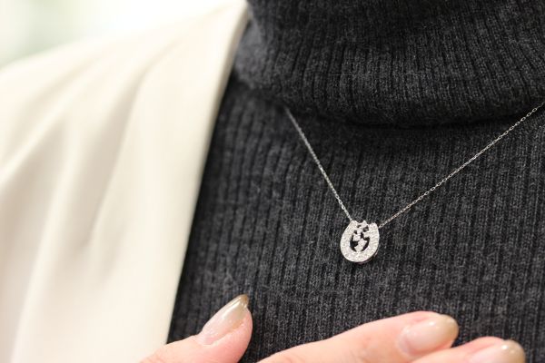 Pt馬蹄ネックレス