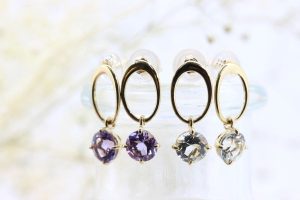 アメジストピアス