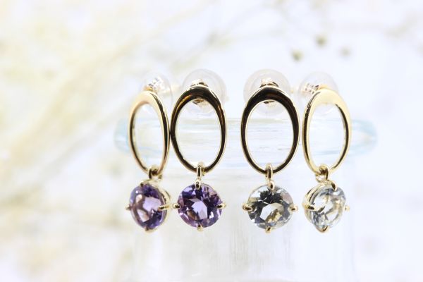 アメジストピアス