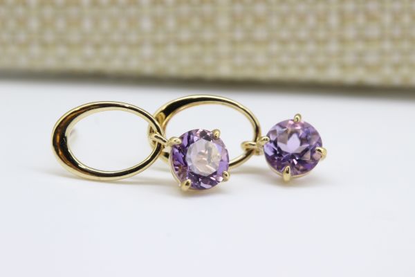 アメジストピアス